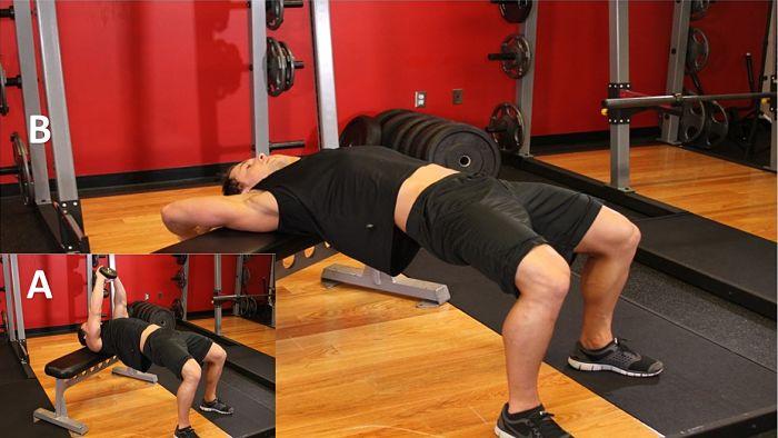 Pull-over inclinado con mancuerna