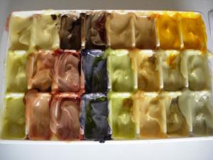 jabones por saponificiacion en frio de colores