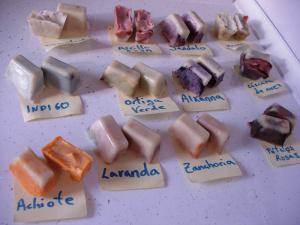 jabones de colores naturales