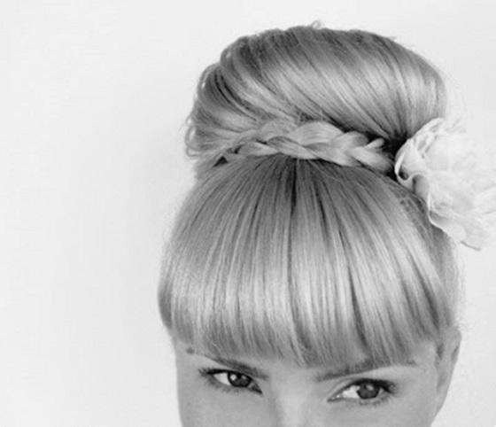 peinado recogido con trenza