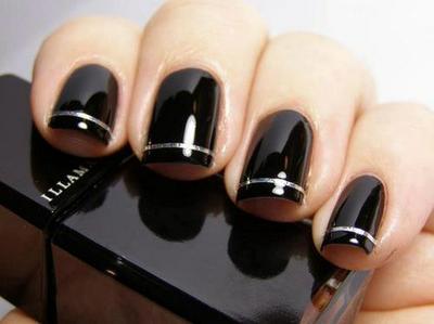 u&ntilde;as negras elegantes