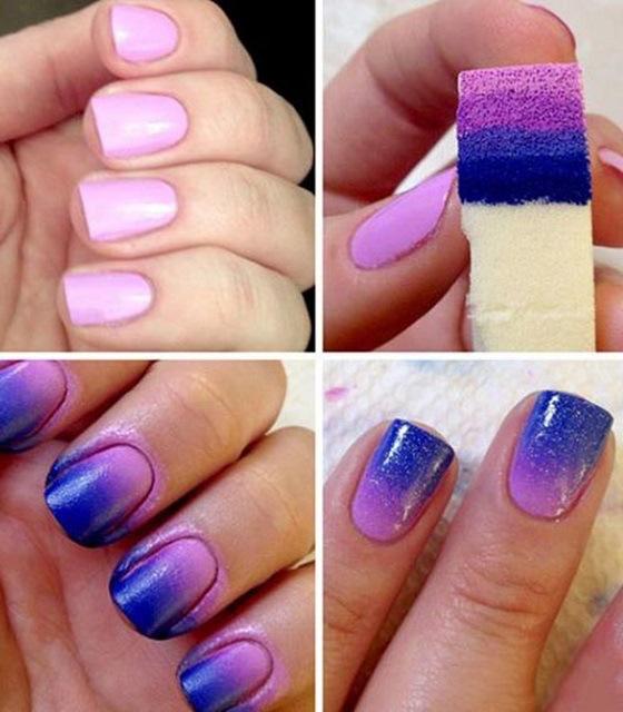 pintar uñas en degrade