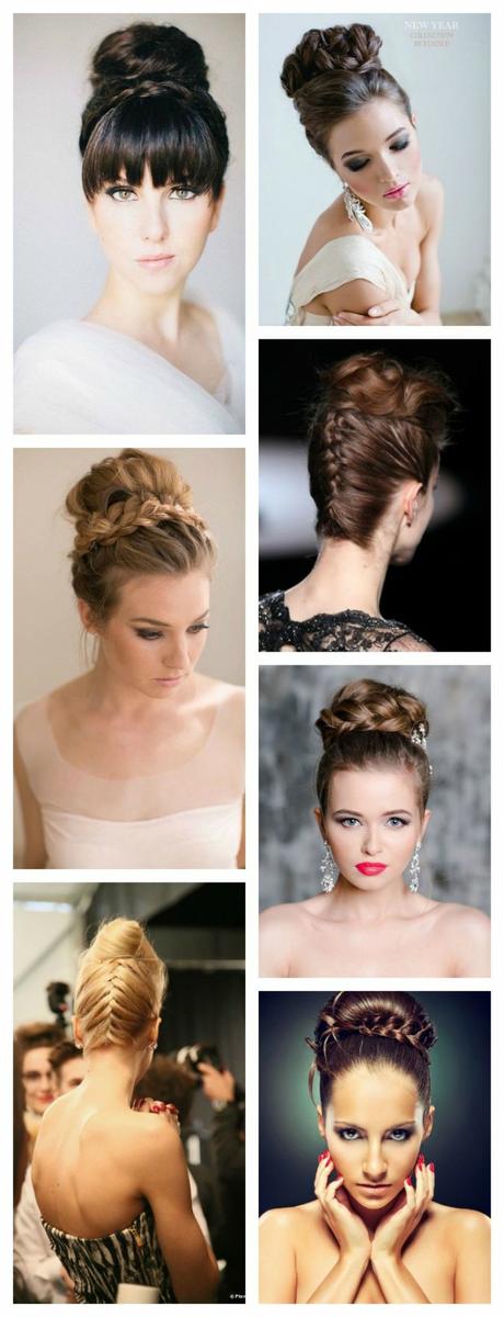 Recogidos altos con trenzas para bodas