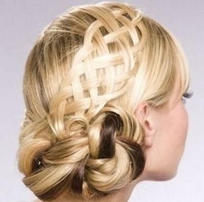 trenza para cabello recogido