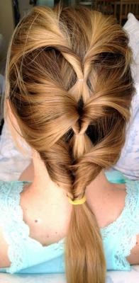 cabello largo trenzado