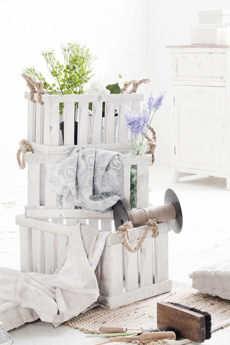 decorar con cajas muymucho blancas