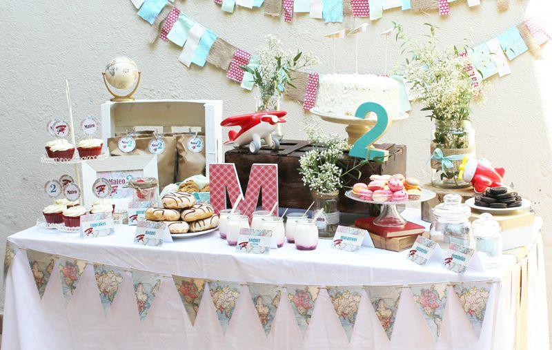 Cumpleaños aviador - Decoración de fiestas en All Lovely Party