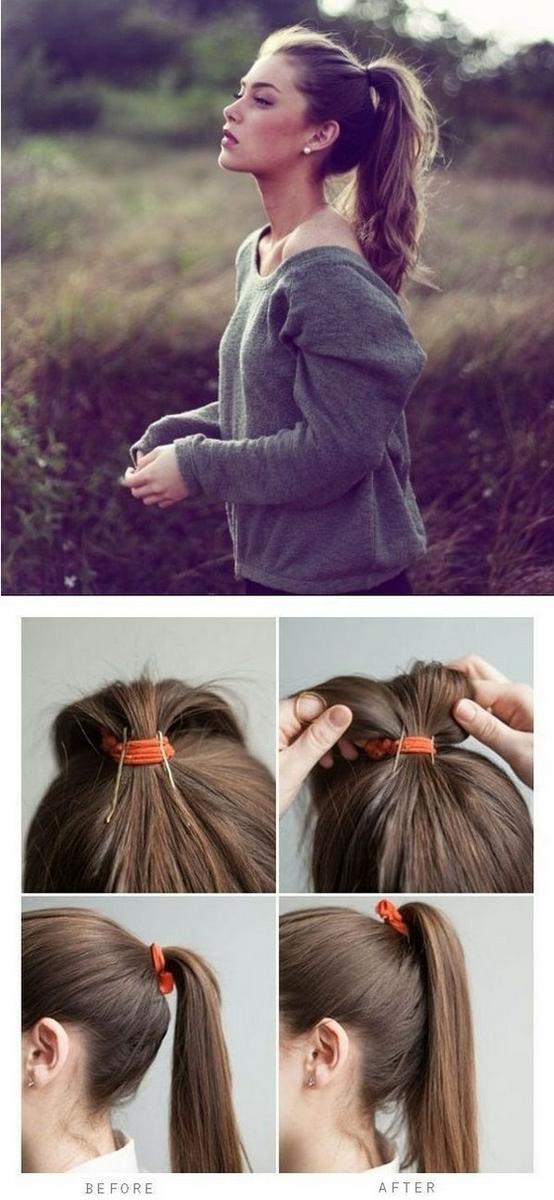 sencilla coleta levantada