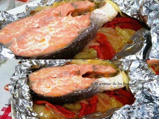 papillote de salmón