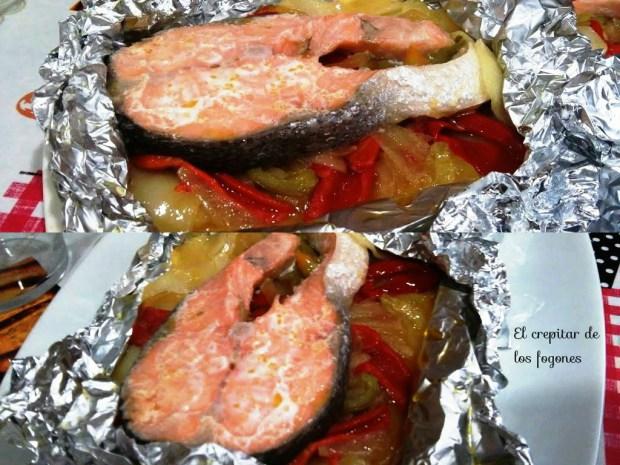 papillote de salmón