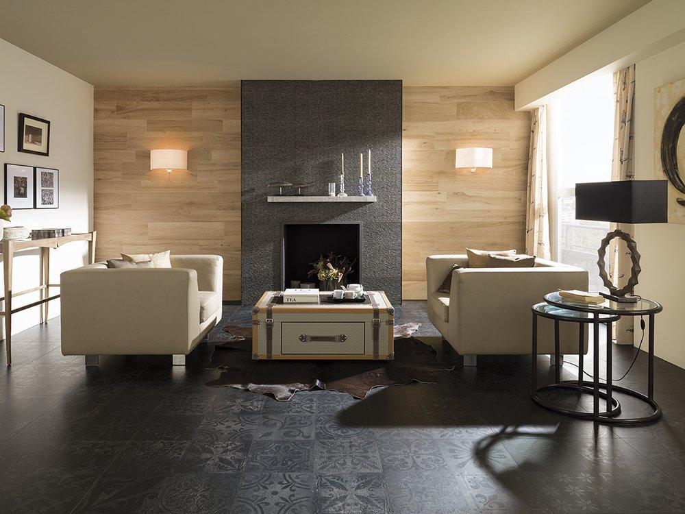 chimeneas de salon Porcelanosa_Serie Antique