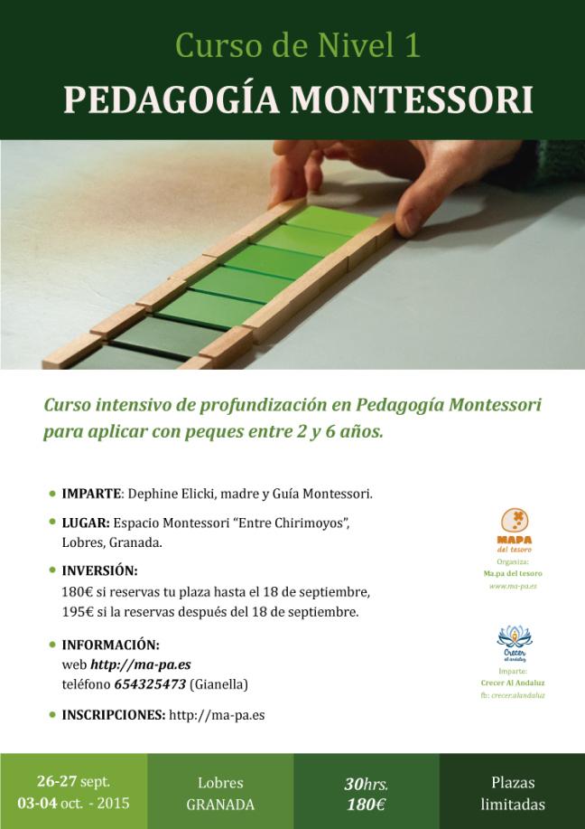 Cartel Curso Montessori Nivel 1