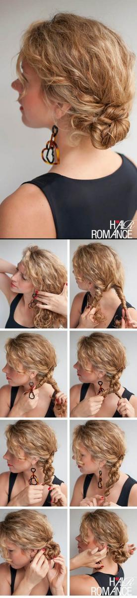 paso a paso recogido con cabello crespo