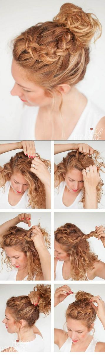 peinado para cabello crespo recogido