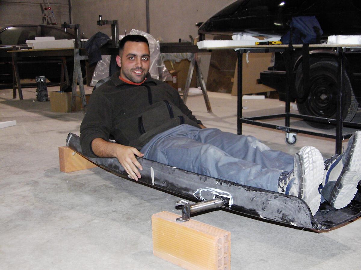 El chasis, soportando su primera prueba de resistencia