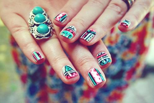 Uñas-estilo-bohemio-Dale-estilo-a-tus-uñas-nail-art-DIY-estilo-bohemio-primavera-verano-2016-2