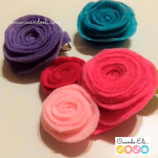 Adorno-para-pelo-con-flores-de-fieltro