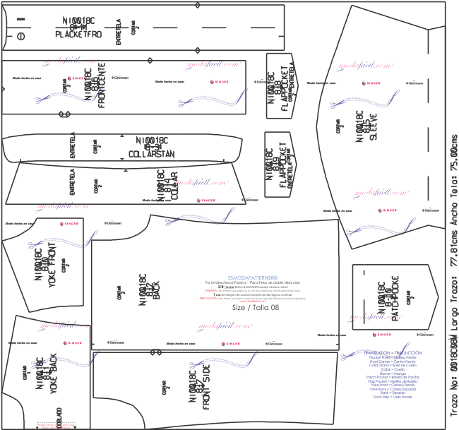 Descarga gratis los Moldes de Camisa Infantil y Juvenil tipo Casual 