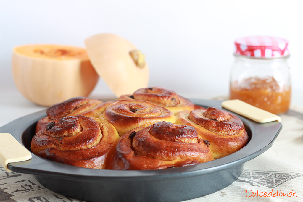 Rollos de Calabaza y Chocolate y Mermelada de Calabaza y Naranja a la Vainilla