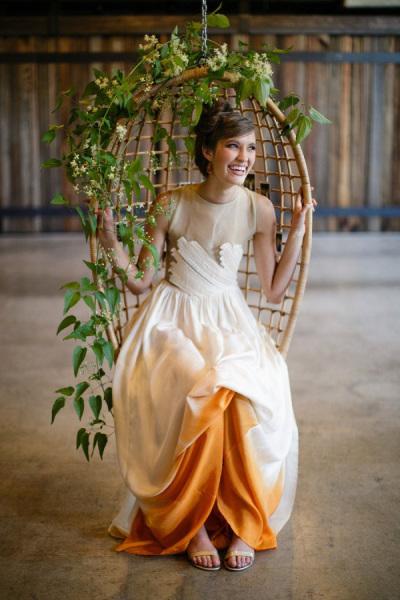 Vestido de novia estilo Dip Dyed