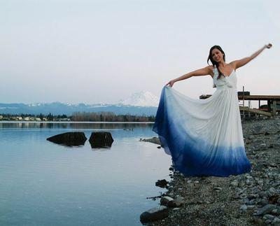 Vestido de novia estilo Dip Dyed