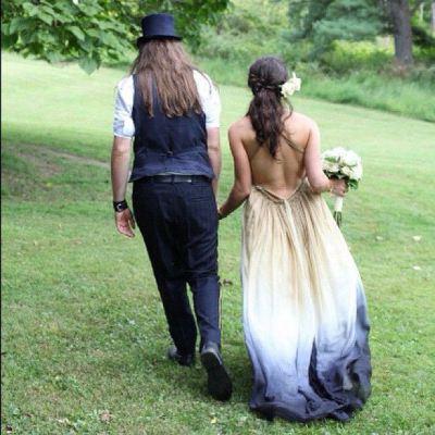 Vestido de novia estilo Dip Dyed