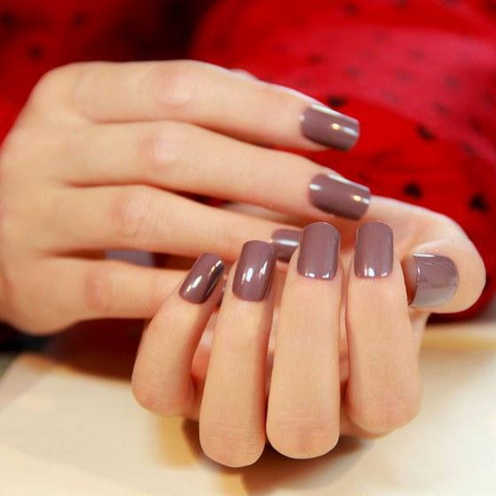 uñas postizas de un solo color