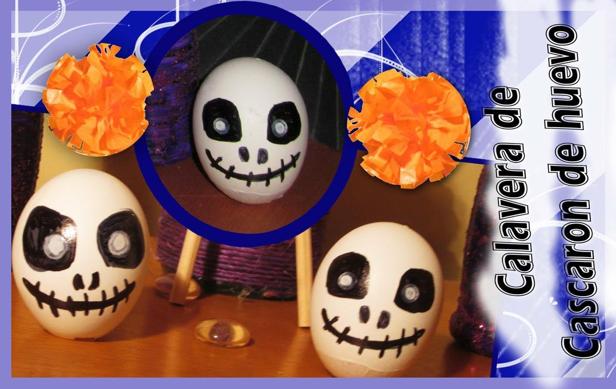 calavera cascara huevo
