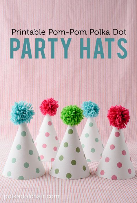 printable-pom-pom-polka-dot-party-hats