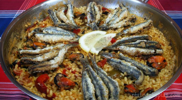 Arroz con boquerones