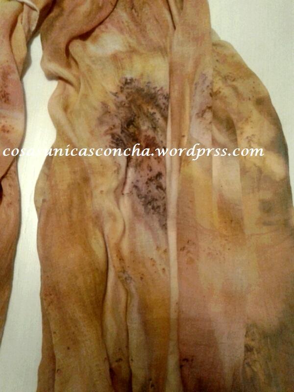 Fular algodón y viscosa, pintado a mano