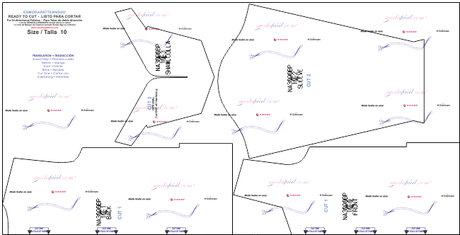 Descarga gratis los Moldes de blusa y pantalon tipo casual para niñas y jovencitas disponibles en 8 tallas desde los 2 a los 16 años