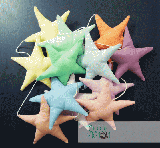 guirnalda estrellas tela sorteo