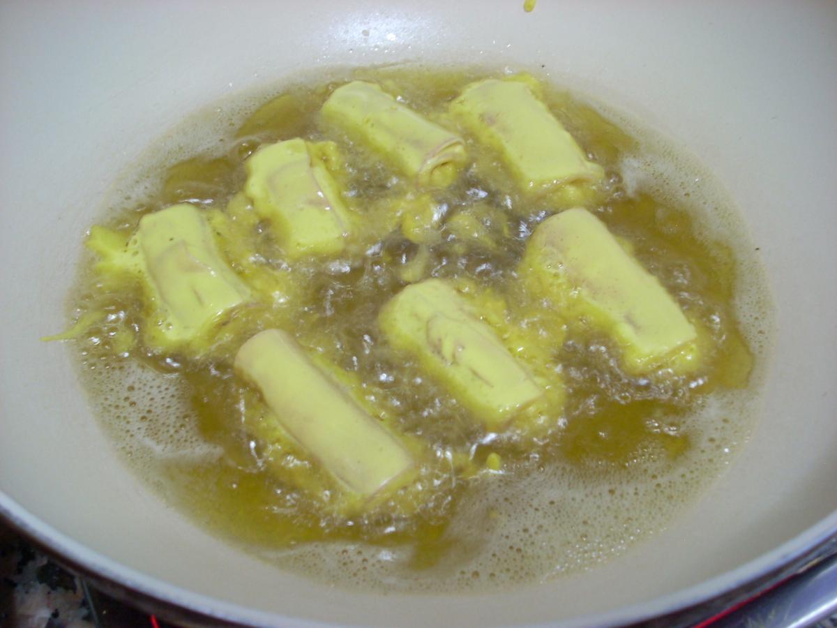 Jamón y queso tempura