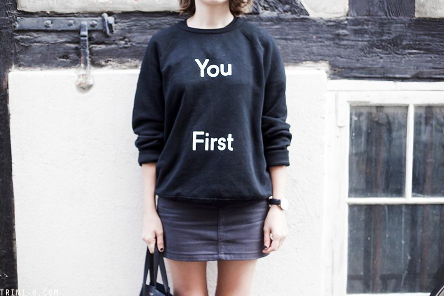 Trini | Acne Studios sweatshirt American Apparel skirt