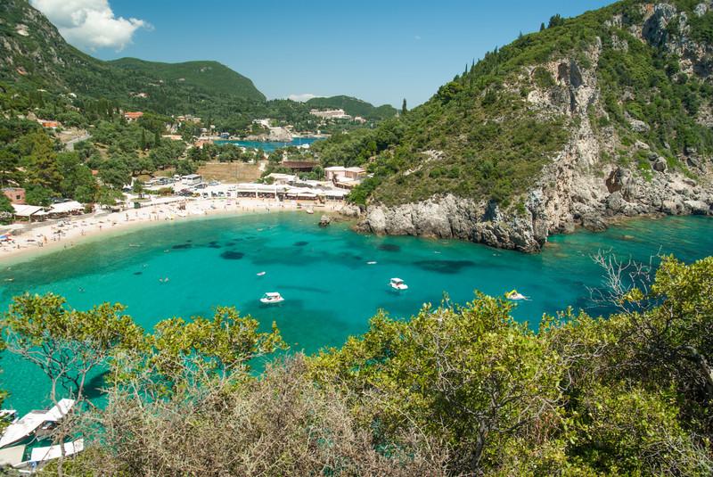 Playa de la isla de Corfú, Grecia