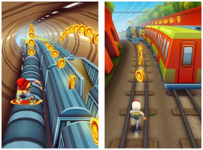 Subway Surfers para Android saltando