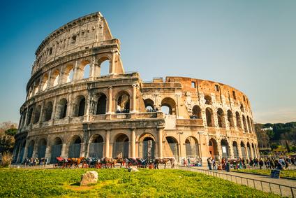 El coliseo de Roma, Italia