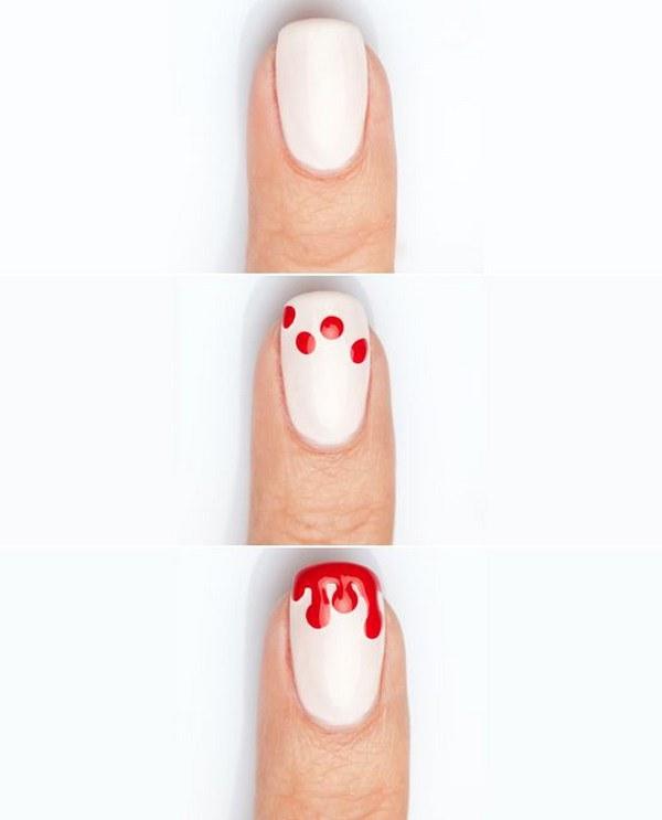 sangre en uñas tutorial