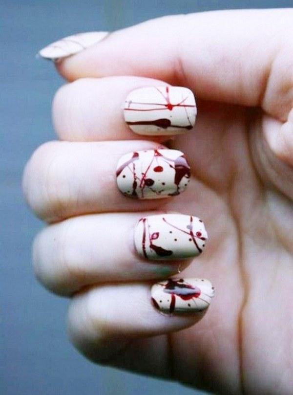uñas de sangre geniales para halloween