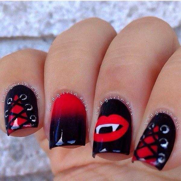 colmillos diseño para uñas