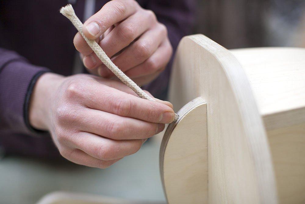 balancin de madera elefante cuerda