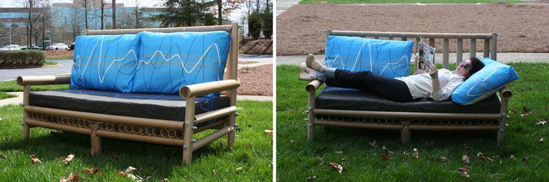 reciclar tubos de cartón en un banco 