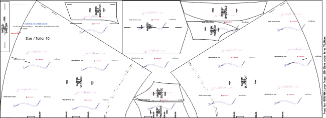 Descarga gratis los Moldes de vestido de fiesta de niñas y jovencitas