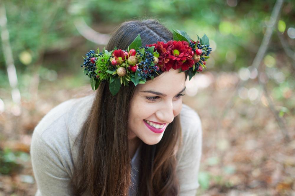 Cómo hacer una corona de flores otoñal en All Lovely Party