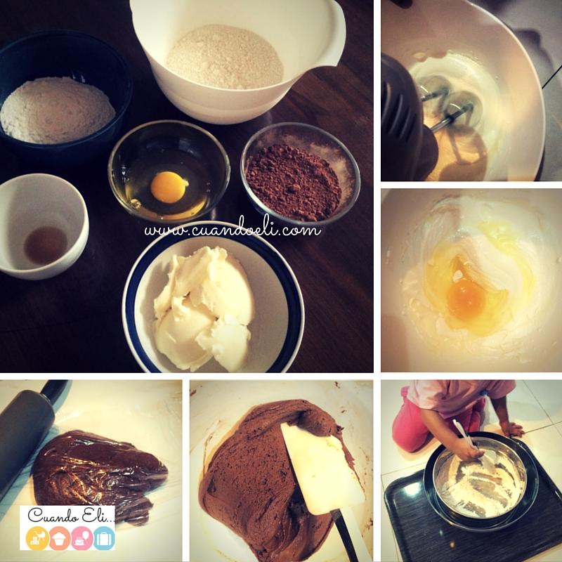 Galletas de mantequilla con sabor a chocolate 