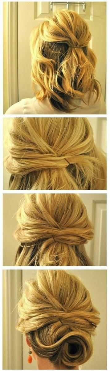 hermoso peinado recogido para jovenes