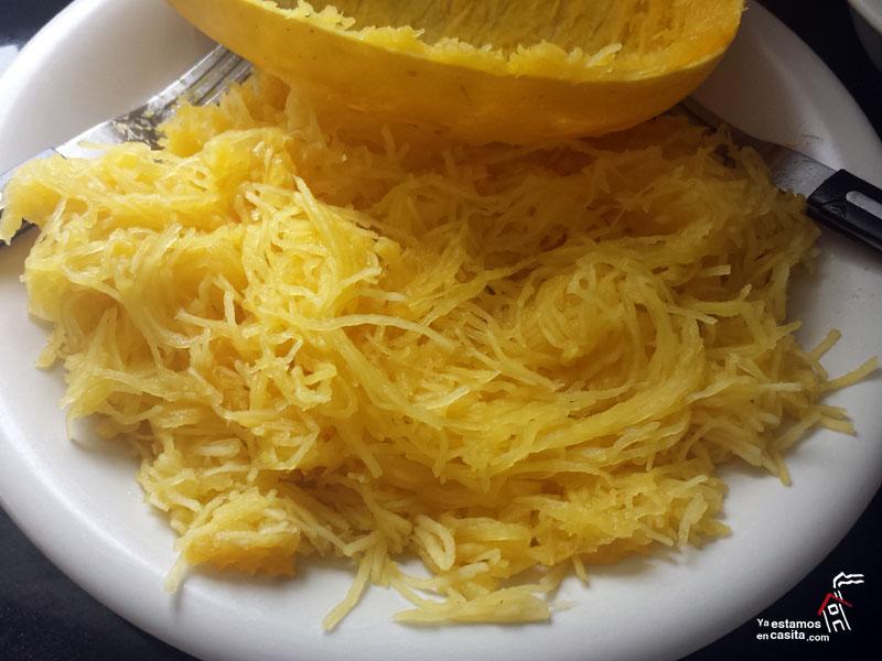 Calabaza spaghetti - Yaestamosencasita.com