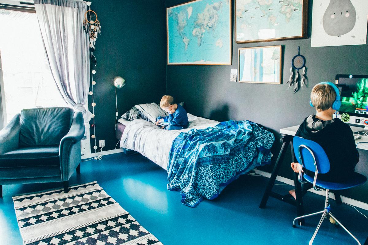 Dormitorio infantil azul