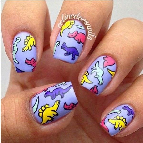uñas acrilicas con animales